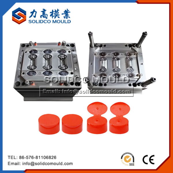 Red Self Lock Flip Top Cap Injection Mould