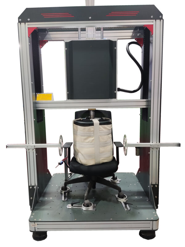 Outdoor chair seat surface disposable and repeated impact test machine